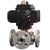 Dwyer Instruments - WE34-GTD03-T3-D - 3-Way Flanged SST Ball Valve 24VDC Flow Path C 1-1/2