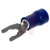 TE Connectivity - 52955-1 - Blue Tin Stud Sz. 6 16 to 14AWG Brass Spade Tongue Terminal|70346569 | ChuangWei Electronics